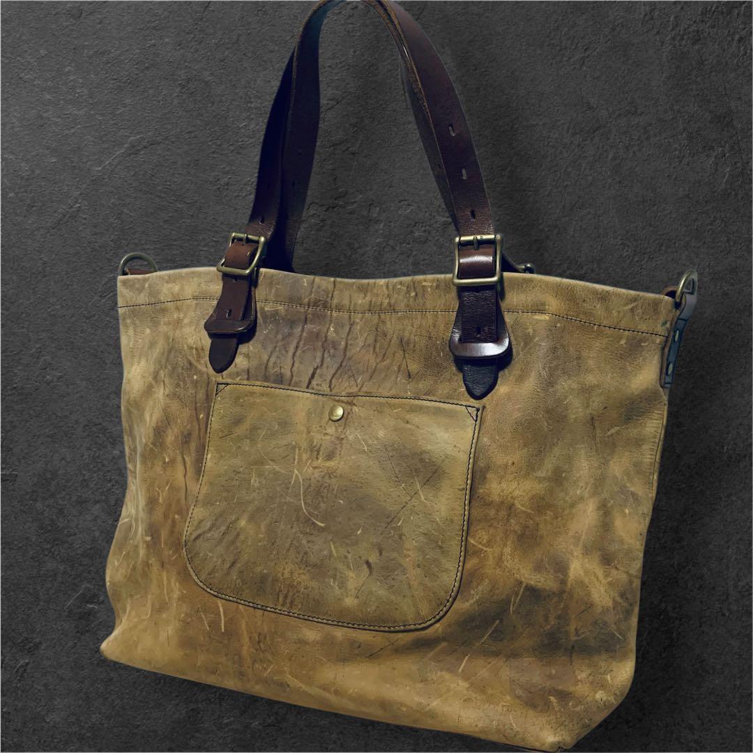 KJ　クーズー kuduレザー 2way トートバッグ　激レア　本革