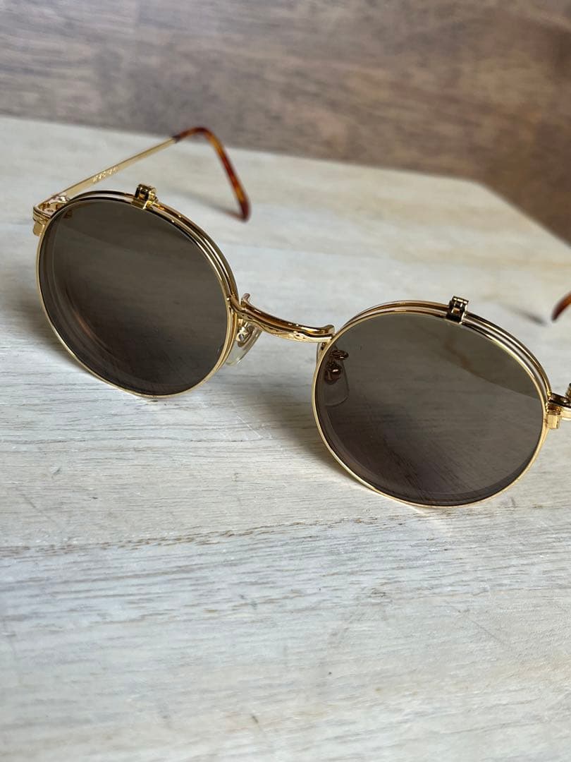 【アンティーク】AMIPARIS 858 08跳ね上げ 度入り メガネ 眼鏡