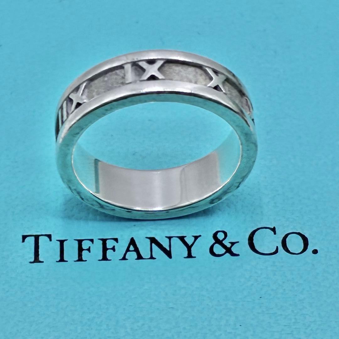 【大きいサイズ】ティファニー 17.5号 アトラスリング 指輪 シルバー 美品