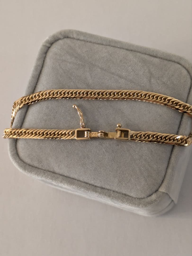 K18喜平ブレスレット　約15〜16センチとなります。