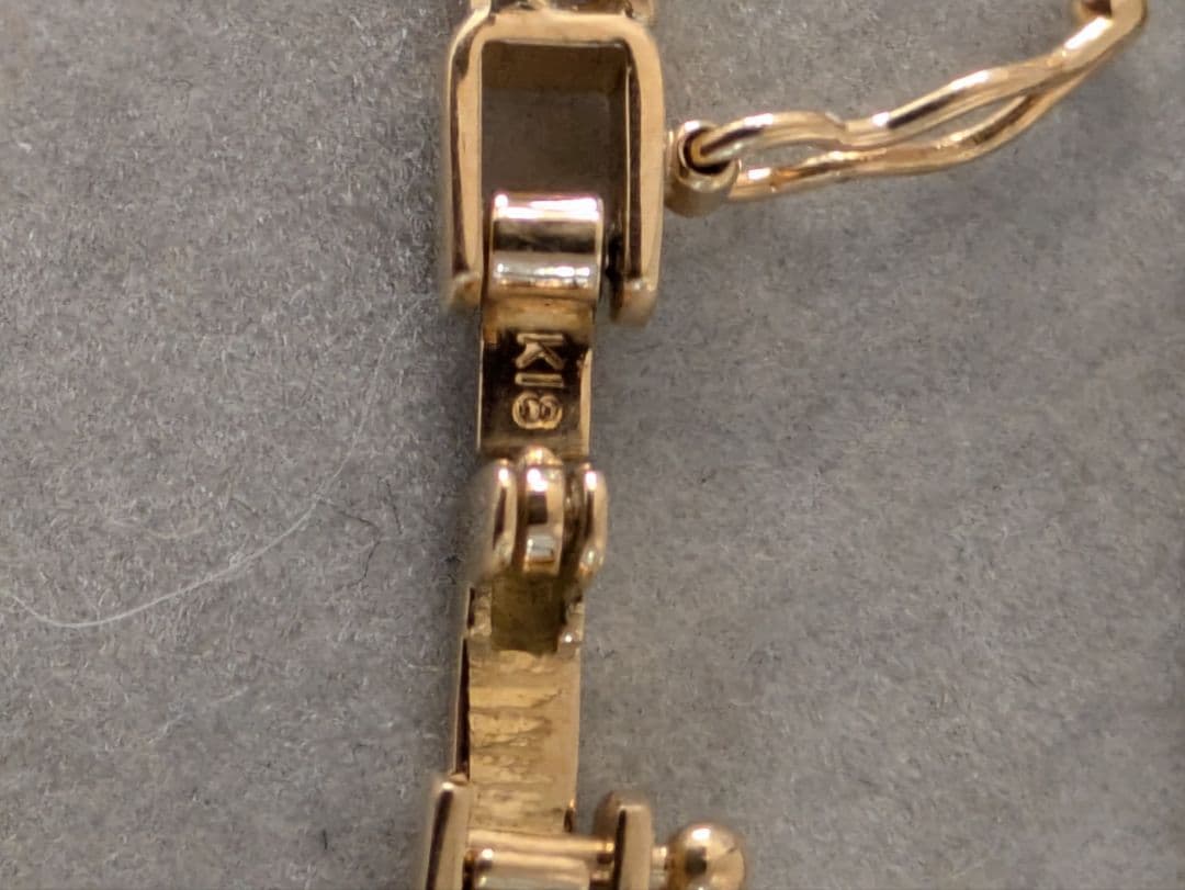 K18喜平ブレスレット　約15〜16センチとなります。