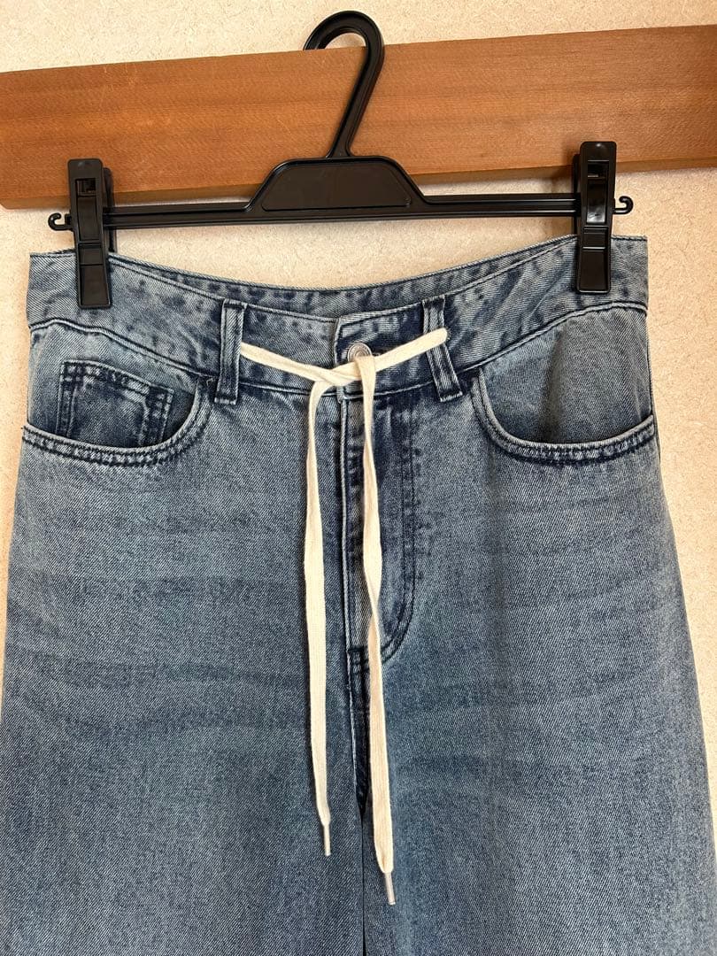 ライトドロストデニムパンツ loungedress ラウンジドレス s