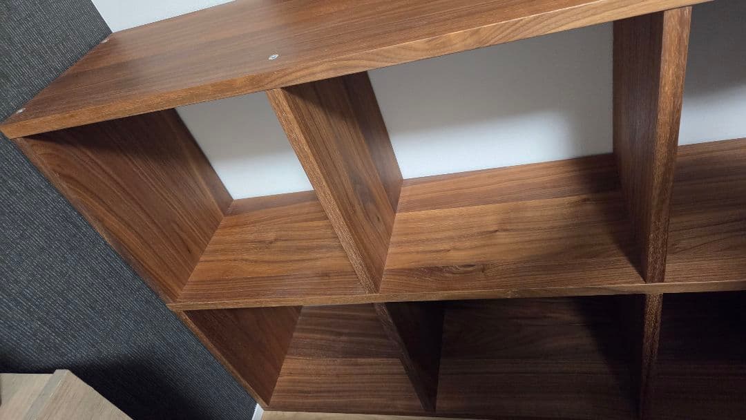 たた 無印良品 スタッキングシェルフセット・５段×３列・ウォールナット材