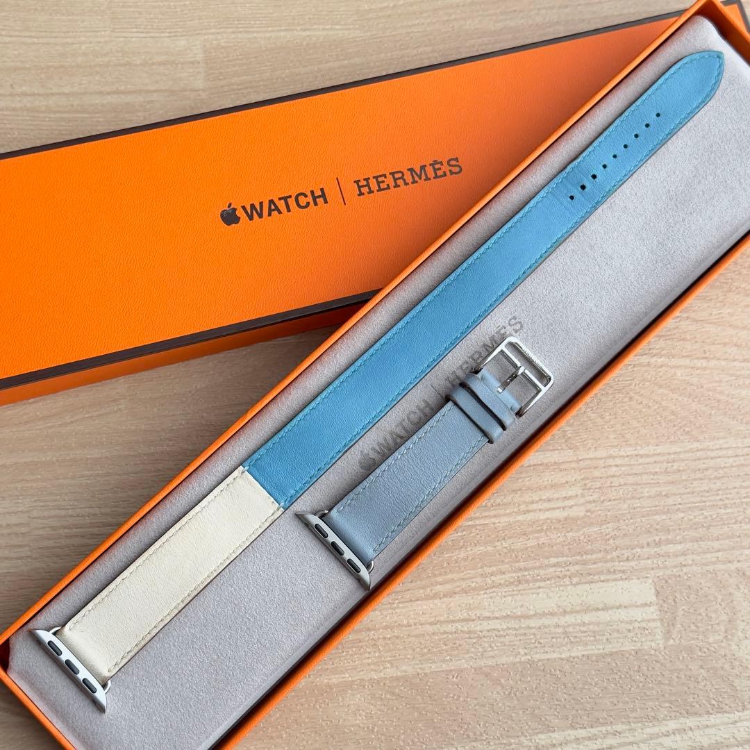 1788 Apple Watch エルメス　ブルー　HERMES 二重　バンド