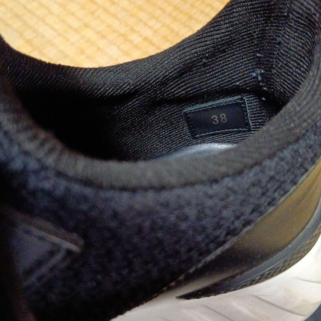 さくら様 ルイヴィトン ロゴ アフターゲームライン スニーカー 黒 38