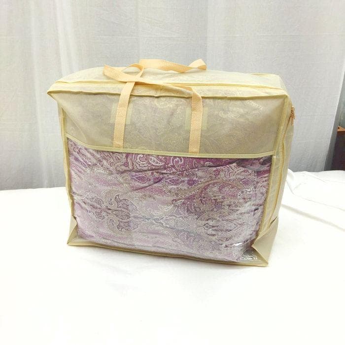 増量　羽毛布団　シングルロング　1.3㎏　グースダウン93％　日本製　ペイズリー