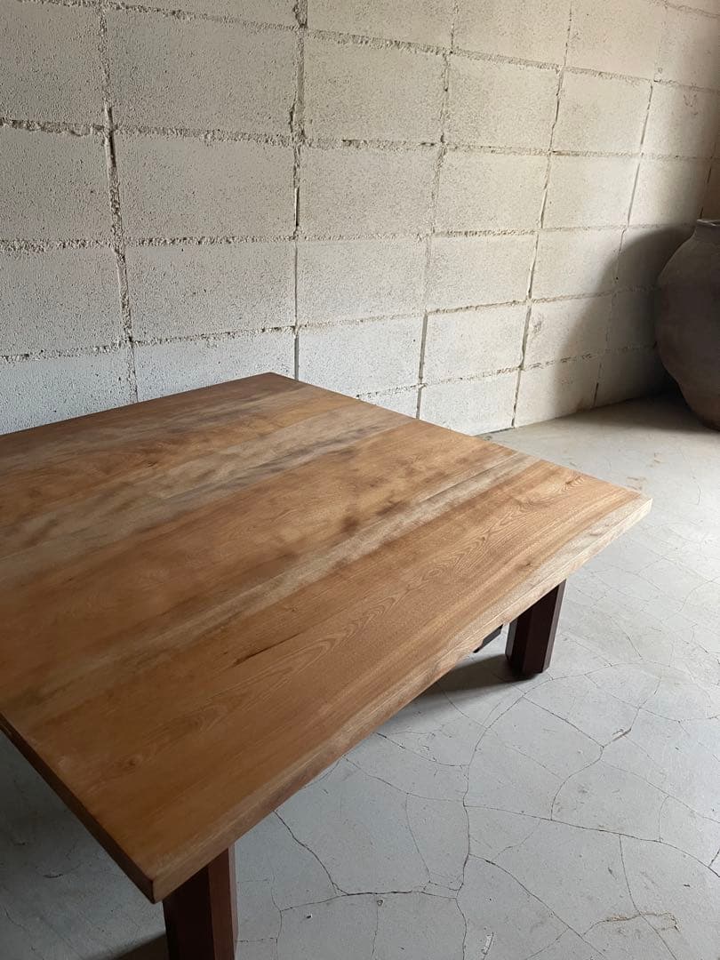 希少　松本民芸家具　ミズメザクラ　天然木無垢材　ローテーブル　センターテーブル