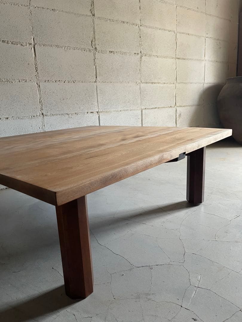 希少　松本民芸家具　ミズメザクラ　天然木無垢材　ローテーブル　センターテーブル