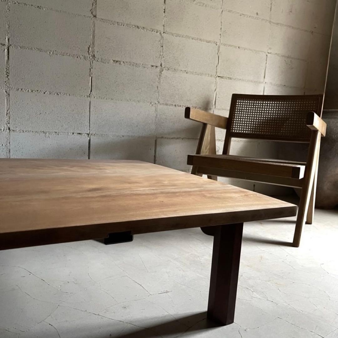 希少　松本民芸家具　ミズメザクラ　天然木無垢材　ローテーブル　センターテーブル