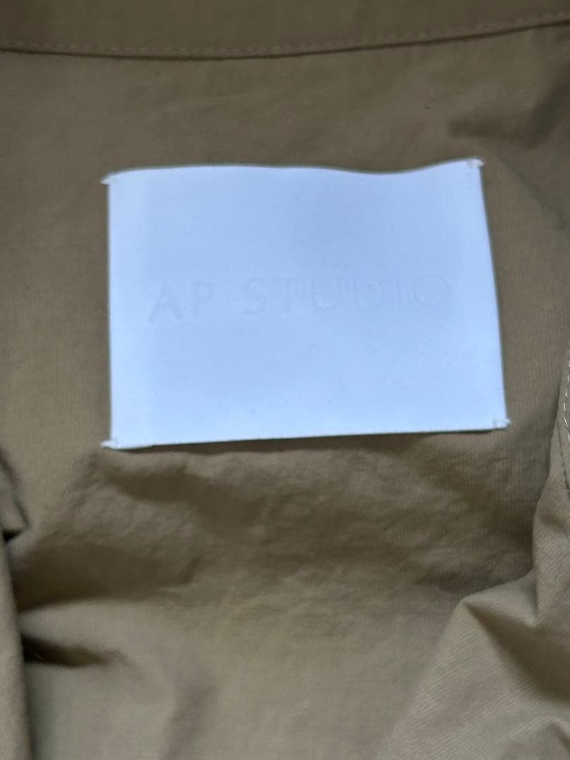 AP STUDIO トレンチコート　ナイロン　ベルト付　ベージュ　38