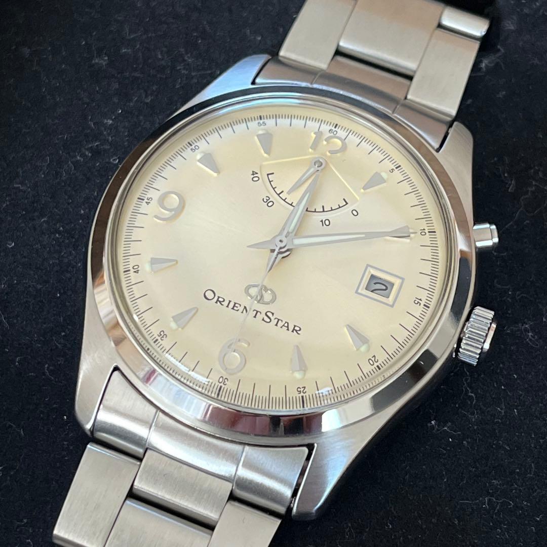 【ジャンク品】ORIENT オリエントスター 自動巻き ベージュ パワーリザーブ
