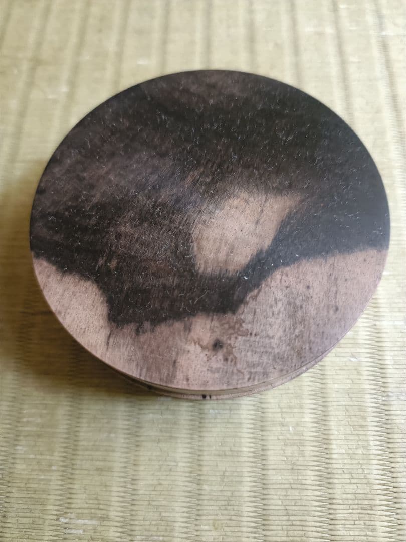 黒柿材 蓋物香合