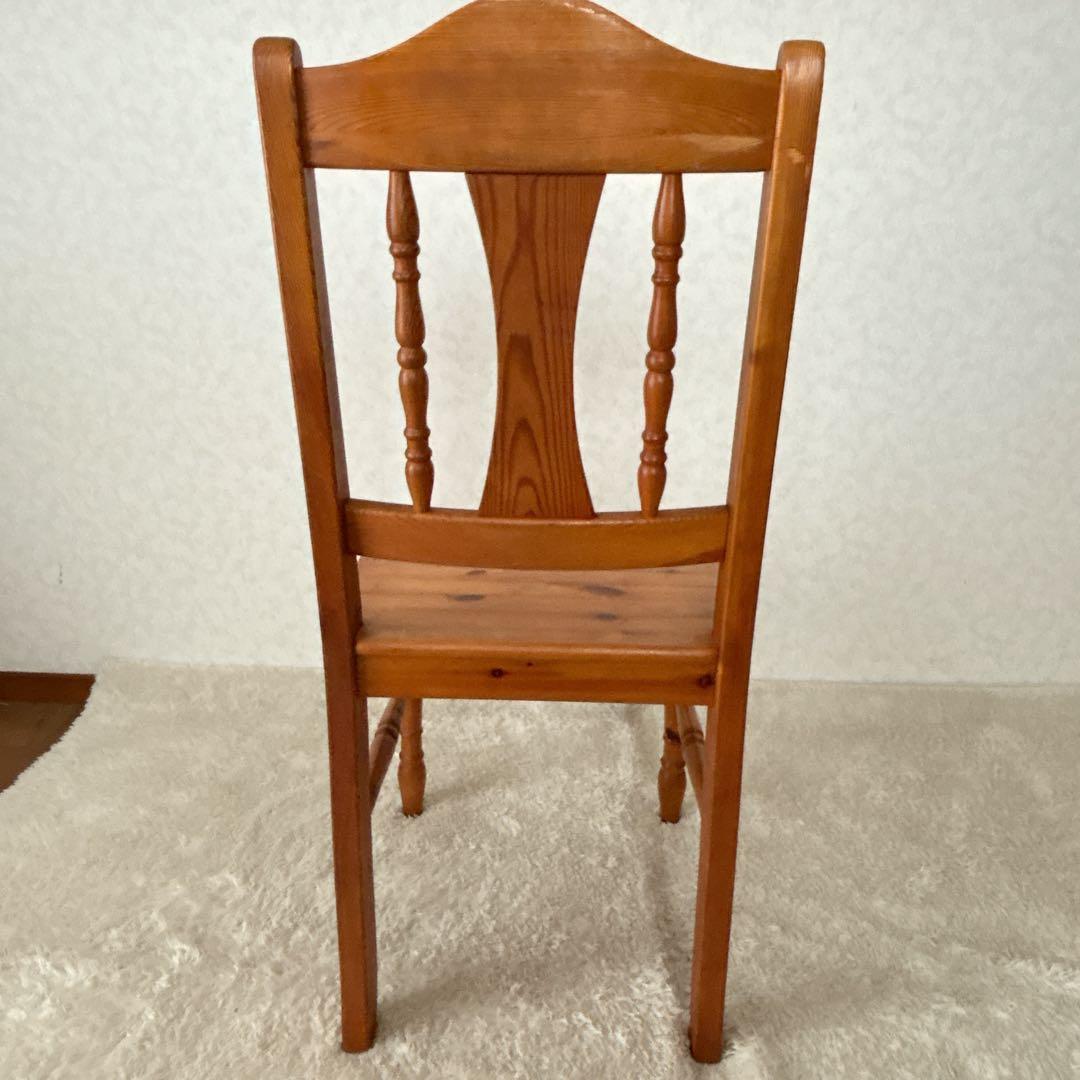 難有り】カントリー パイン材　天然木　椅子　ダイニングチェア