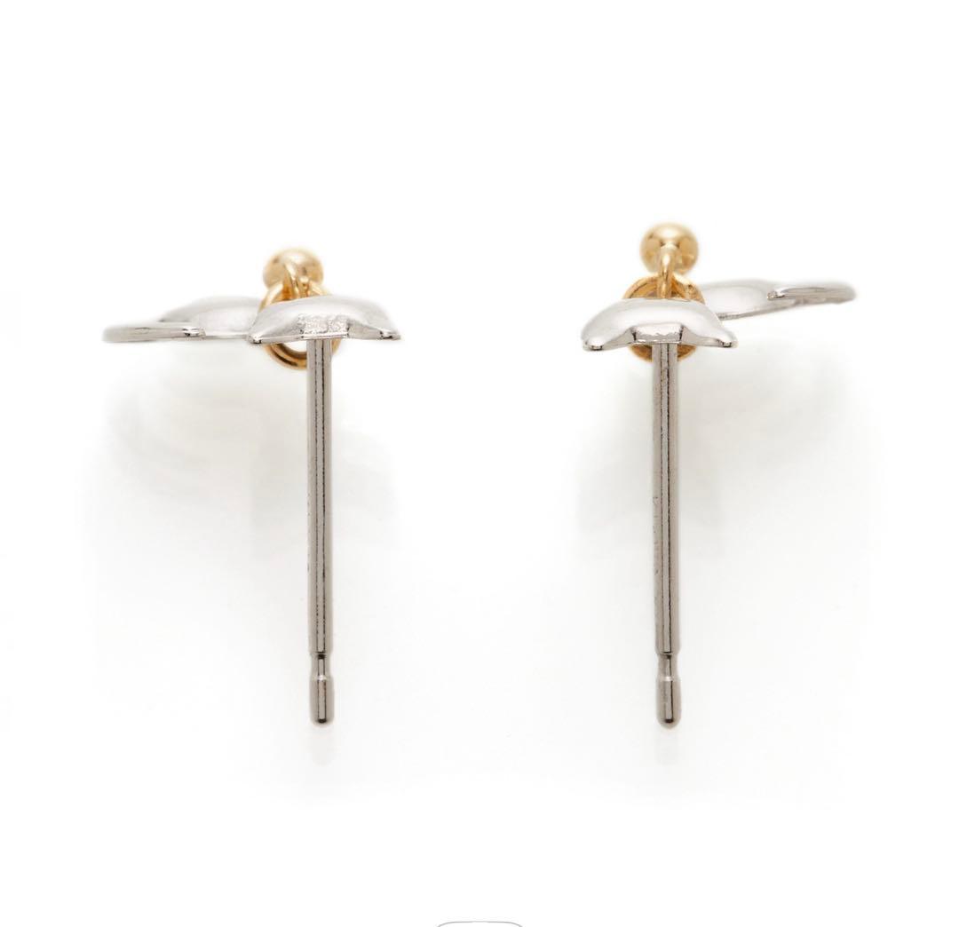 k14 k18 猫デザイン ピアス(両耳用)