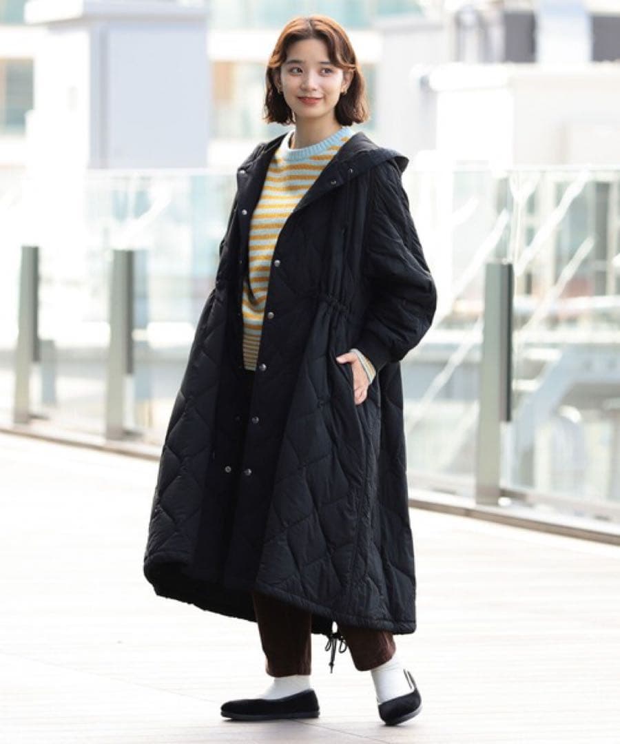 BEAMS BOY キルティング フードコート