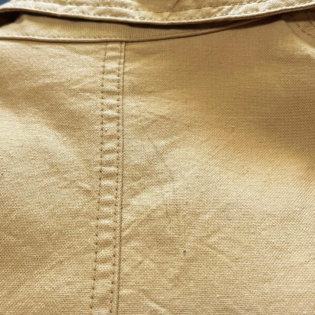 美品 45R ステンカラー ワンピース コート 丸襟 ベルト付き Aライン 2