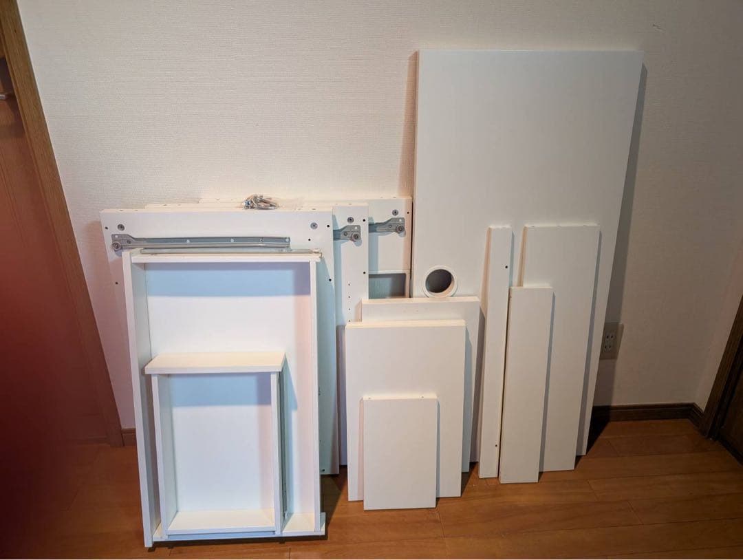 【送料込】IKEA ミッケ ホワイト パソコンデスク 収納棚シェルフ 学習机