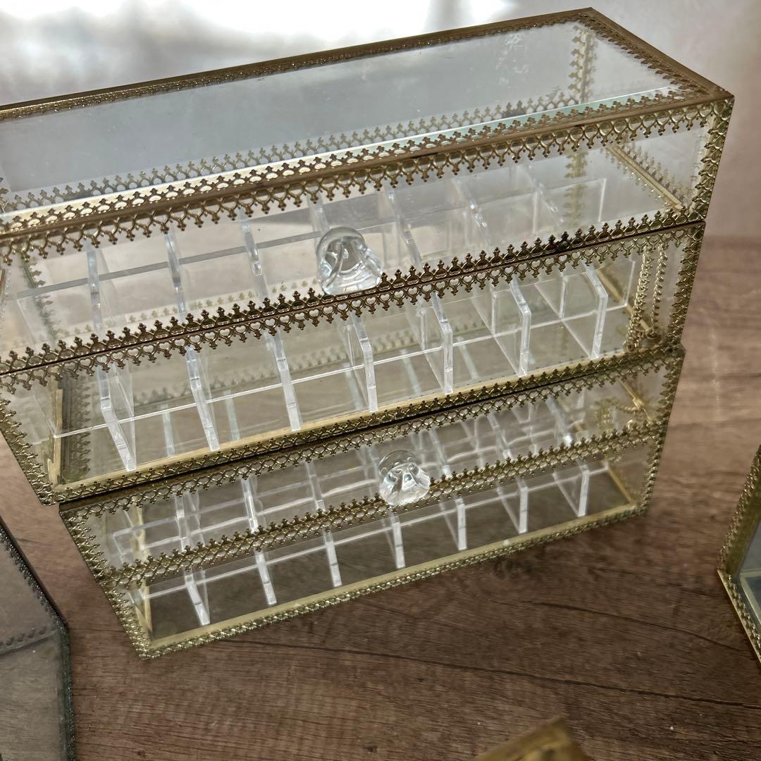 ガラス製コレクションボックスセット