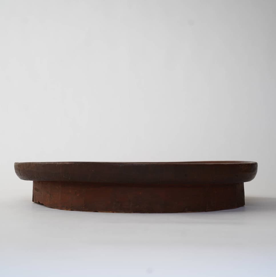 李朝 江原道 ハツリ盆 李氏朝鮮時代後期 / 李朝膳 江原盤 くりぬき盆