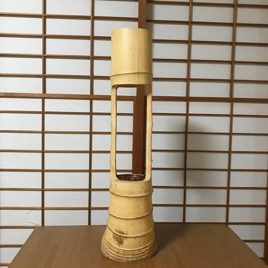 竹　二重切　花入れ　③