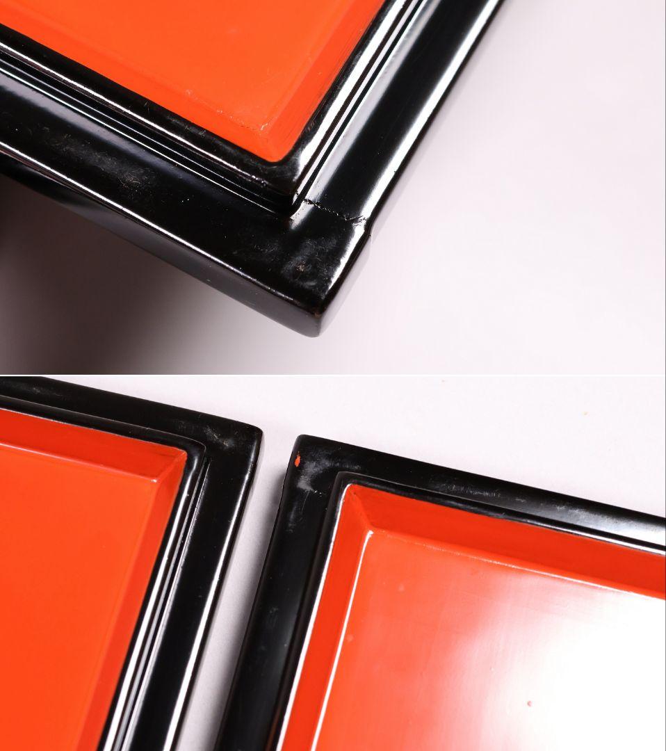 輪島塗 森漆器店 沈金 丸に蔦家紋 松竹梅 五段重箱 黒 朱 木製【MB57】