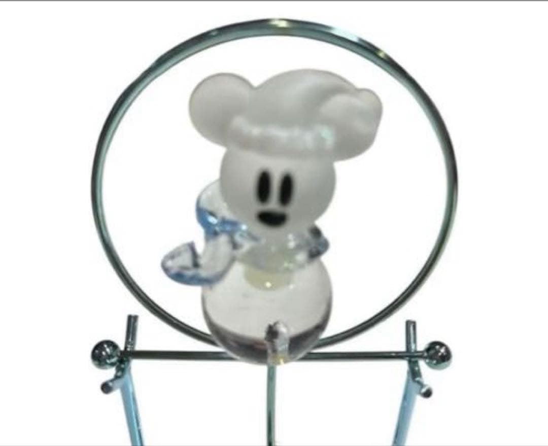 ガラス細工　ディズニー　 クリスマス　ミッキー ミニー雪だるま