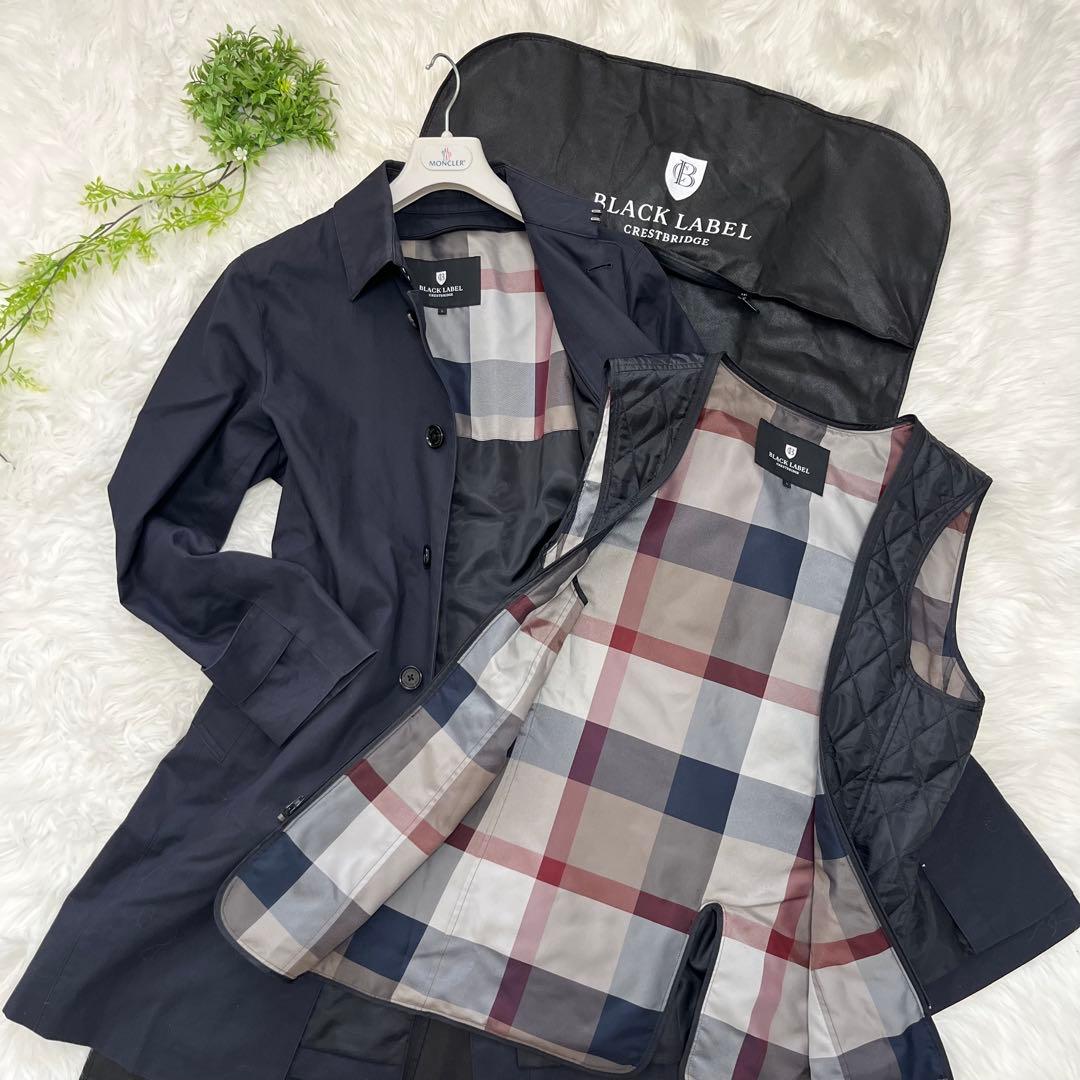 ブラックレーベルクレストブリッジ トレンチコート ライナー付き バーバリー