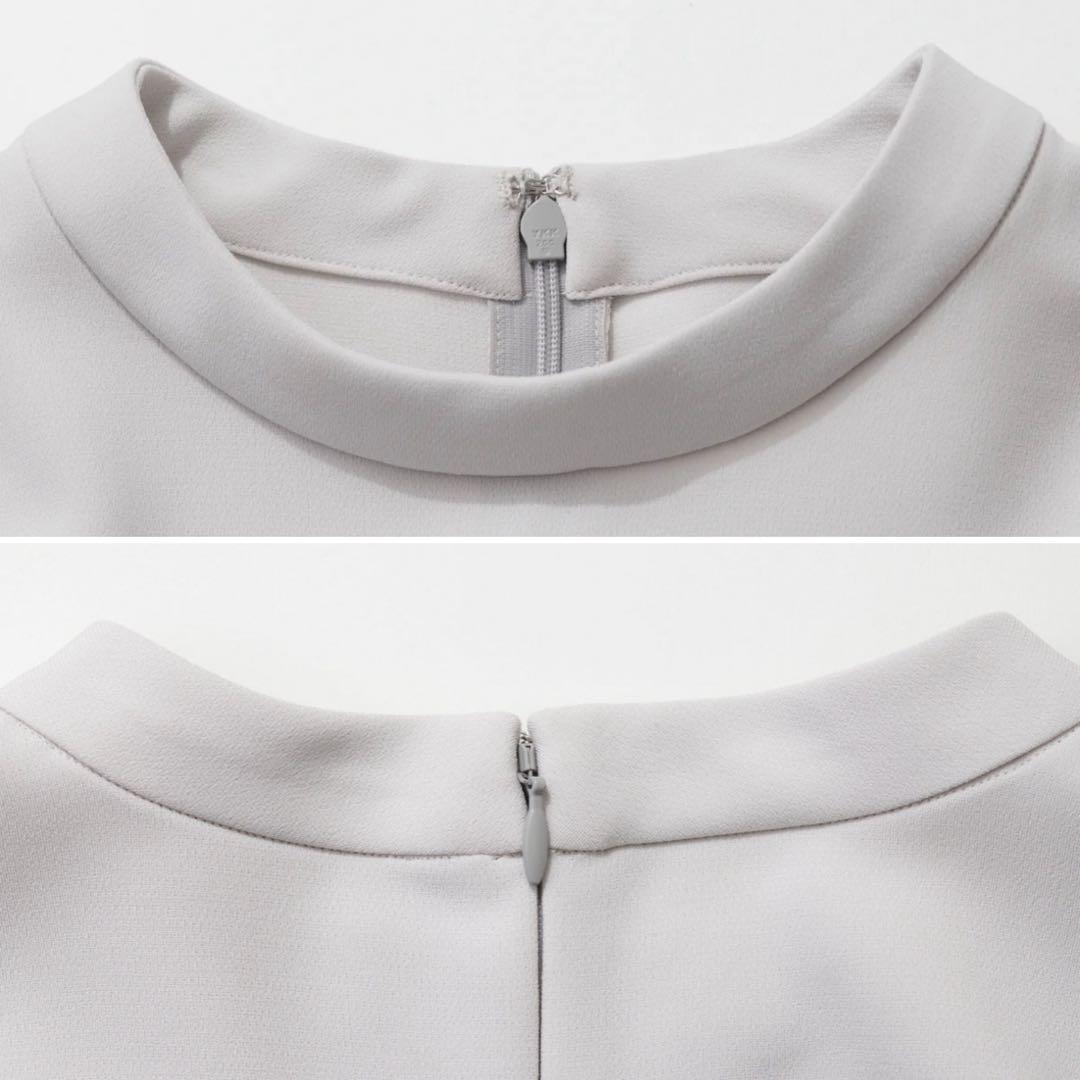 【新品】　SOÉJU ソージュ　スタンドカラーコクーンブラウス　ライトグレー　S