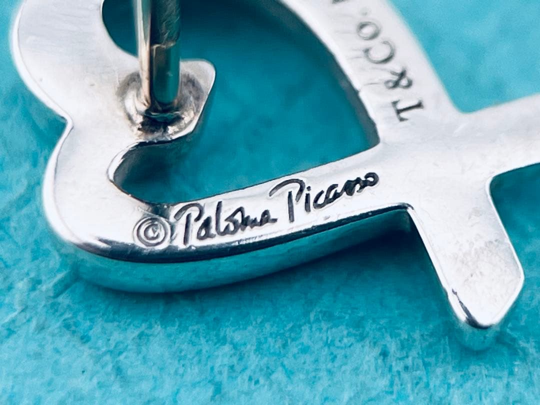 c985 美品　ティファニー　ラビングハート　ピアス　パロマピカソ　925