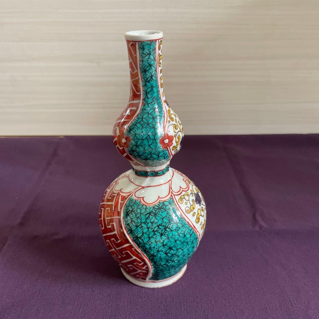 古余呂技窯　赤繪瓢箪形徳利　川瀬順一