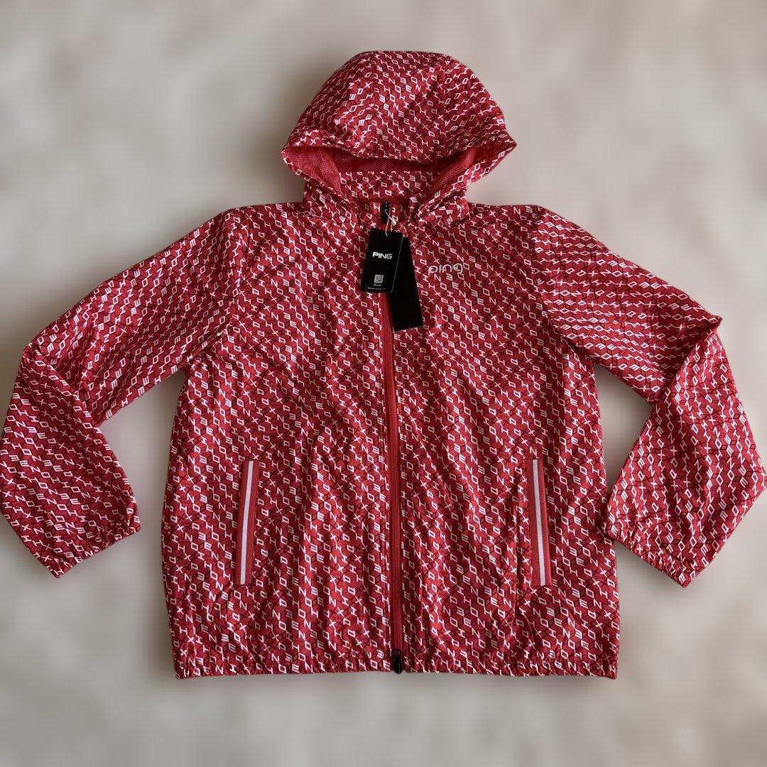 新品　ピン　ping フルジップ　撥水 ブルゾン　赤　サイズLL 送料込み