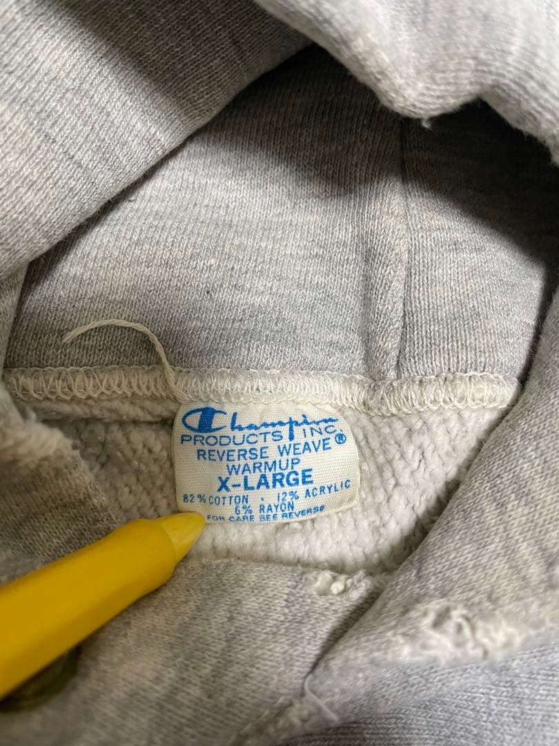 70’s 青単色タグ　チャンピオン リバースウィーブ　NAVY パーカー XL