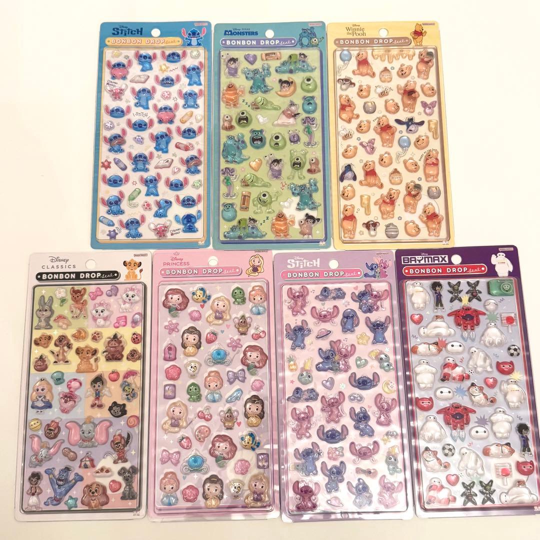 【公式】 ディズニー ボンボンドロップシール 第2弾 7種セット