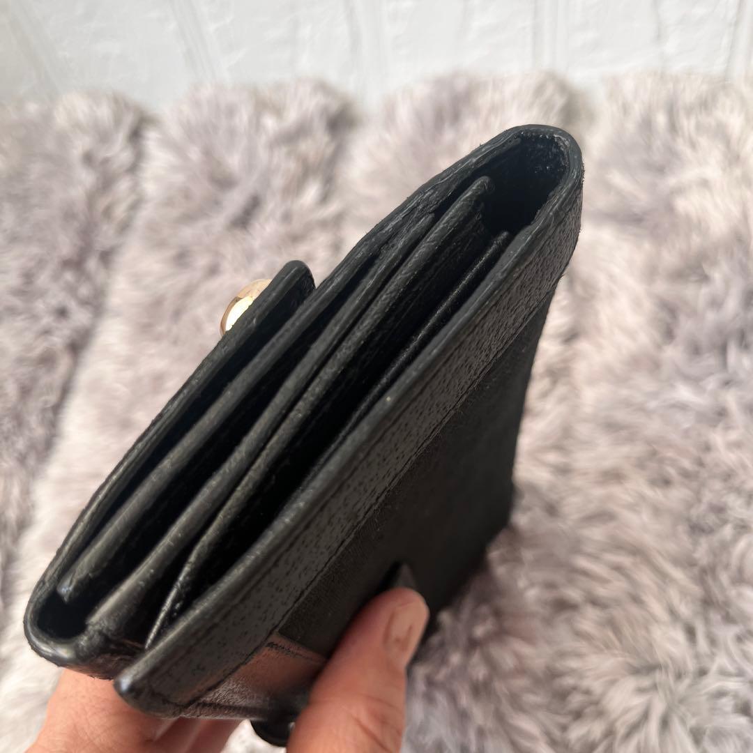 グッチ　GGキャンバス　長財布　ロゴ金具　ブラック　レザー　メンズ