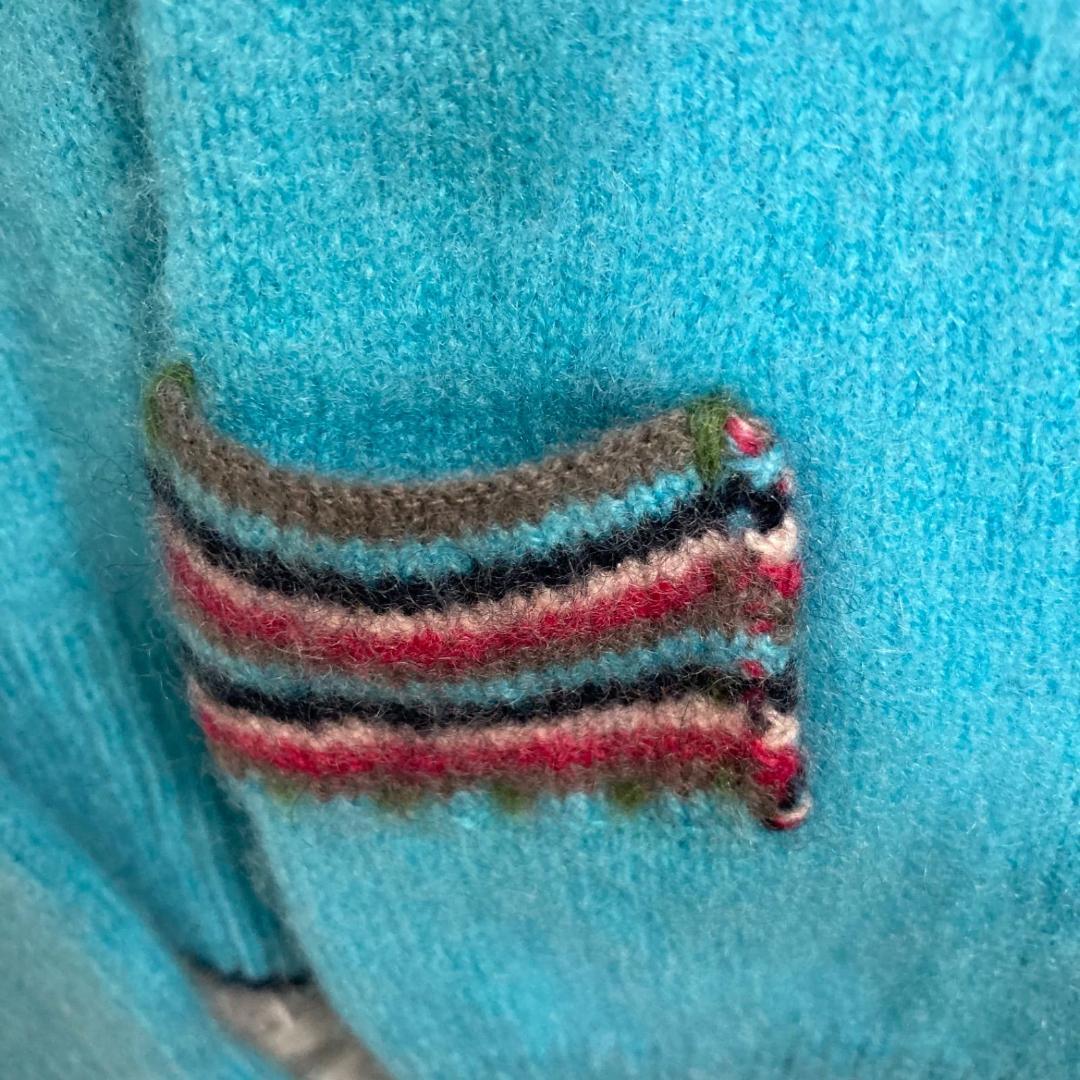 17431✨白田のカシミヤ ニット セーター カシミヤ100% Ｖネック 38