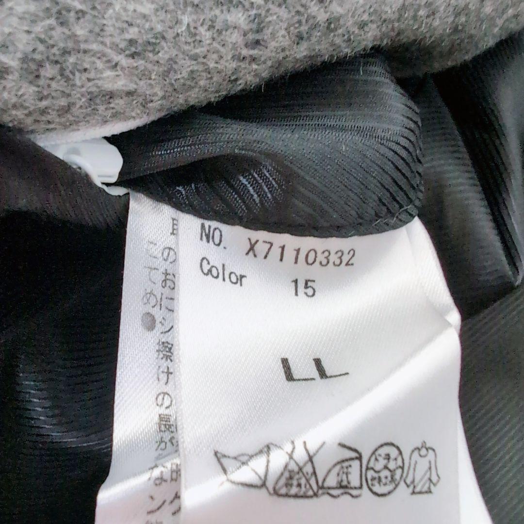 【未使用級】カシミヤ　アンゴラ　特大　XL　チェスターコート　グレー　高級　上質