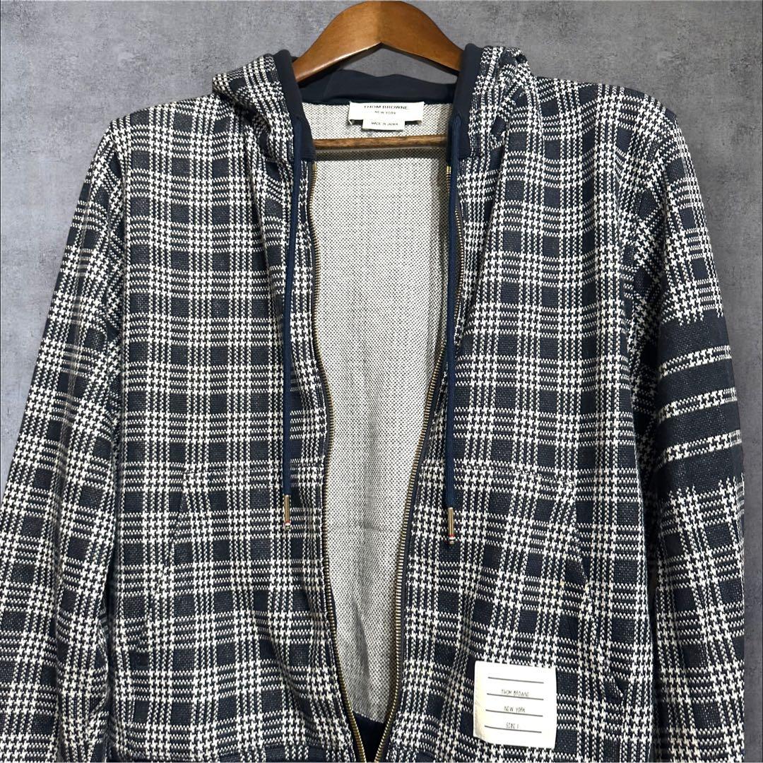 【美品】トムブラウン 4bar マイクロチェック ジャガード パーカー