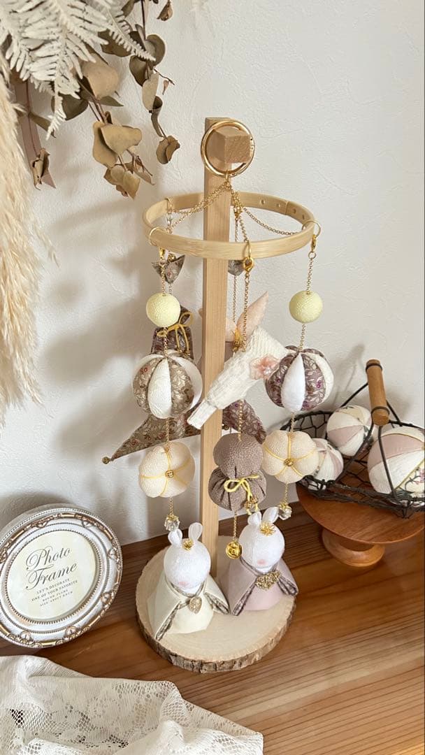 【つるし雛】ナチュラル つるし飾り｜temari〜ito〜｜季節を楽しむ布飾り