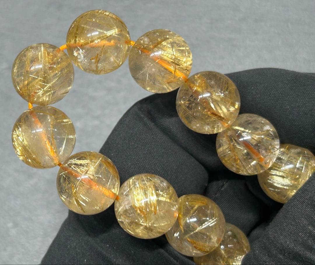 pirokei ゴールドルチルクォーツブレスレット　14mm