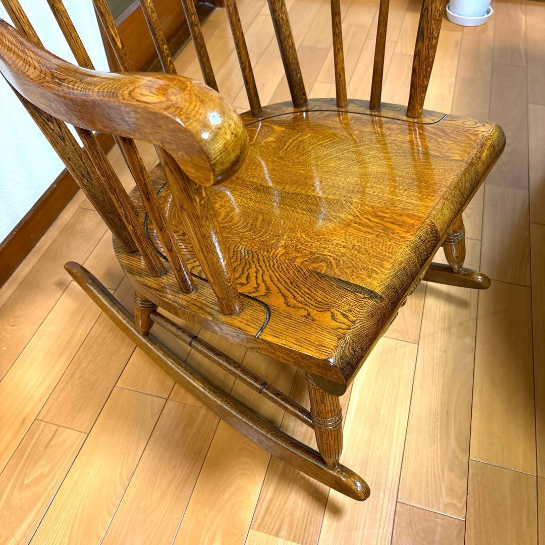 飛騨の家具 飛騨産業 木製 ロッキングチェア キツツキマーク