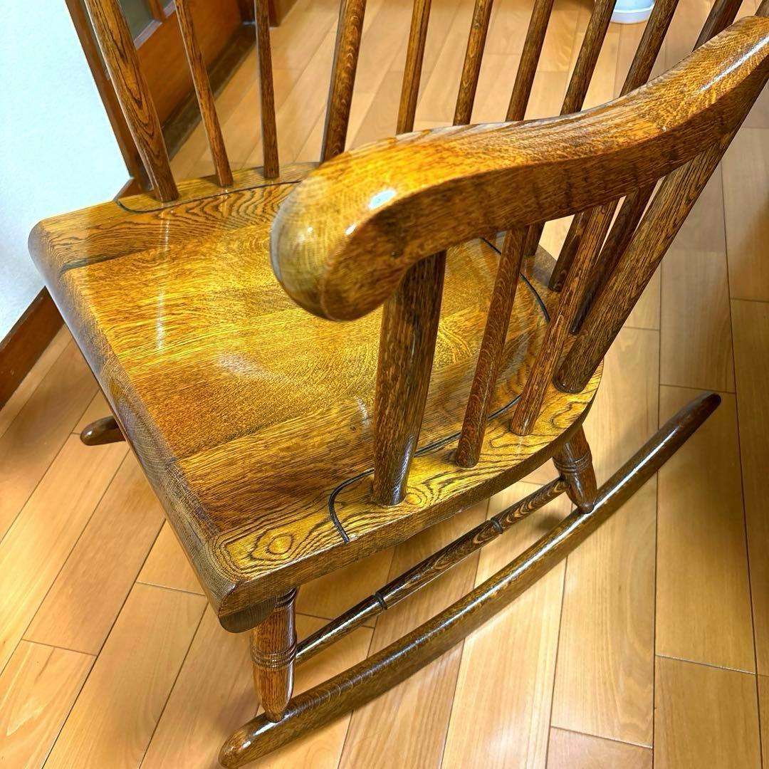 飛騨の家具 飛騨産業 木製 ロッキングチェア キツツキマーク