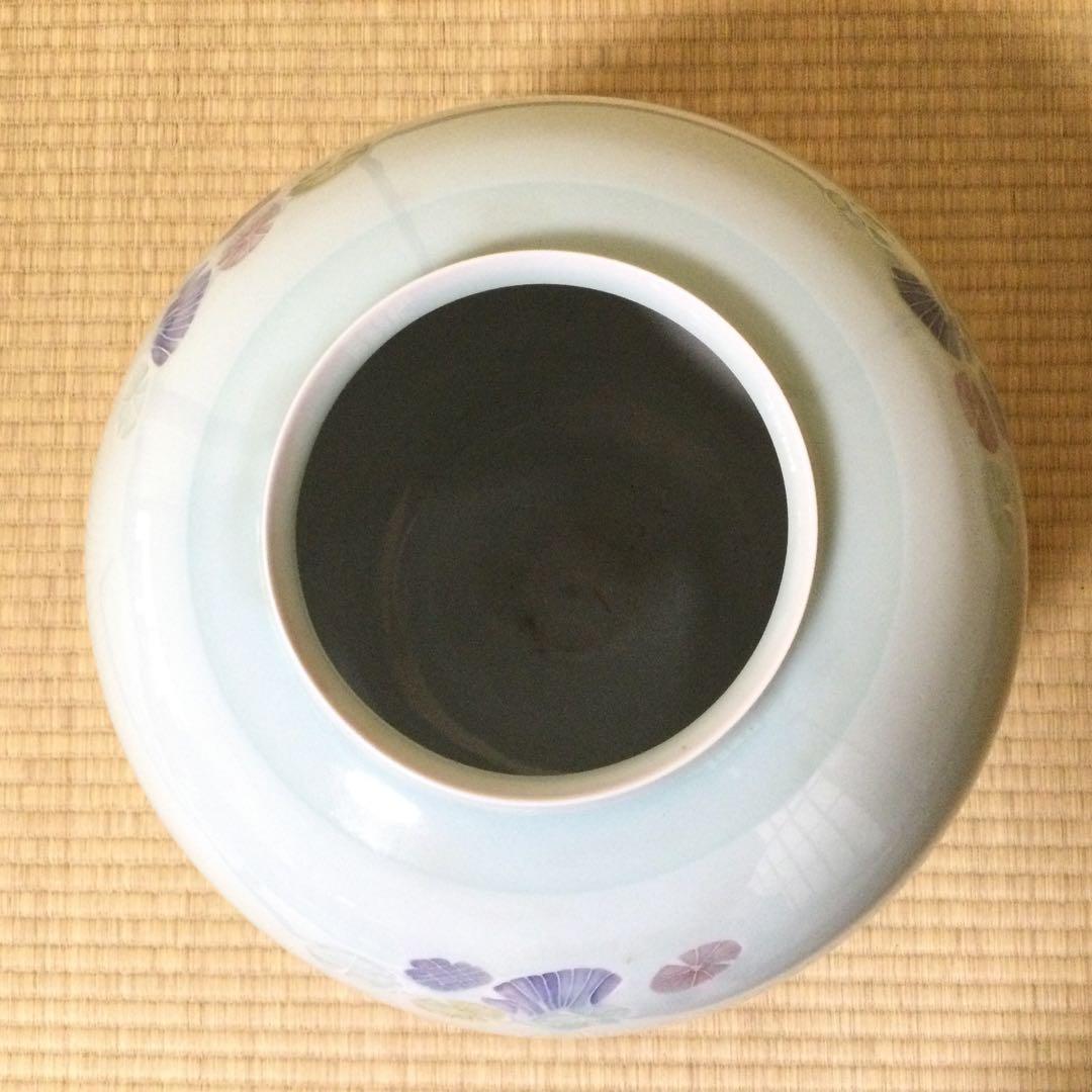 砥部焼 大花瓶 松田哲山作 花器 高さ33.5cm 供箱 L274