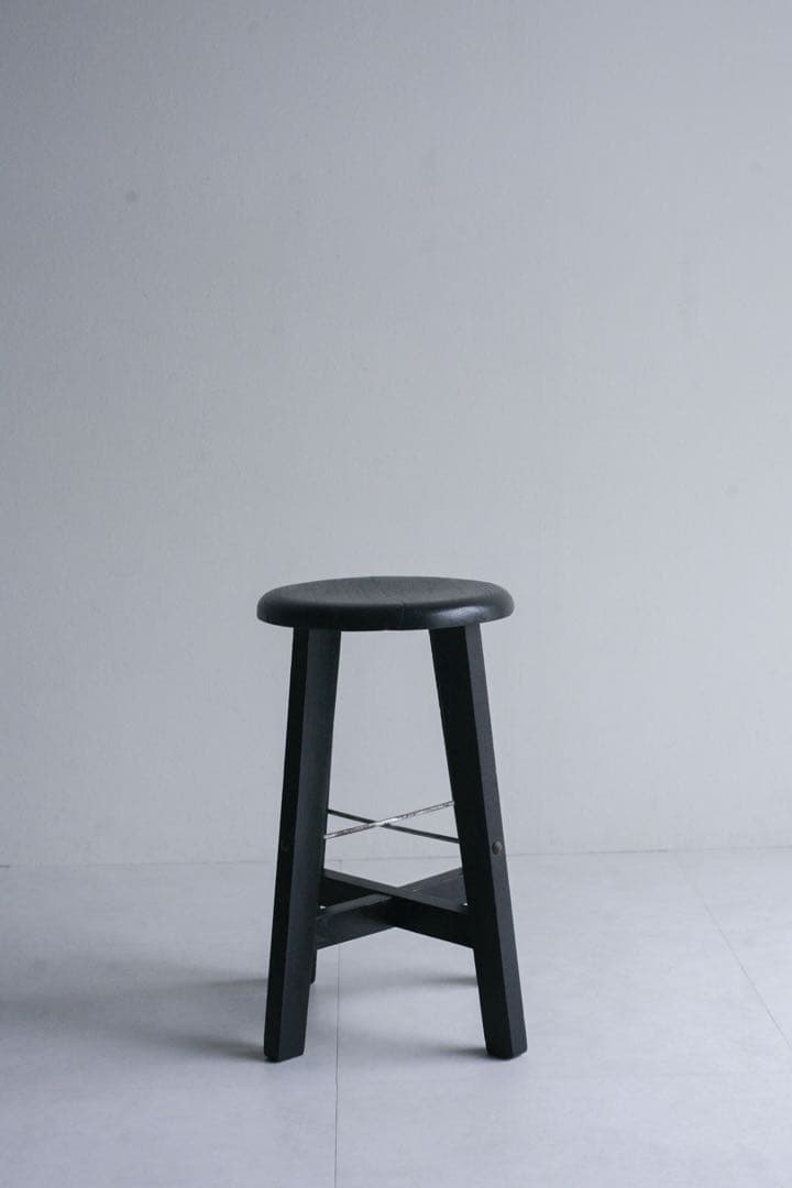 丸スツール　ケヤキ材　無垢材　古家具　ダイニングチェア　丸椅子