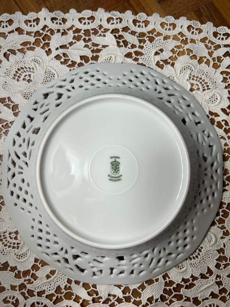 ①ドレスデンフラワー シューマンババリア プレート　2枚セット