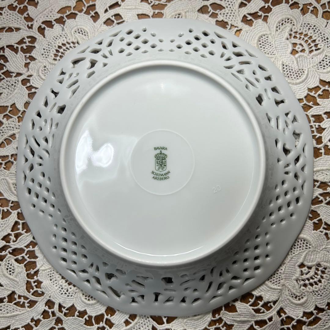 ①ドレスデンフラワー シューマンババリア プレート　2枚セット