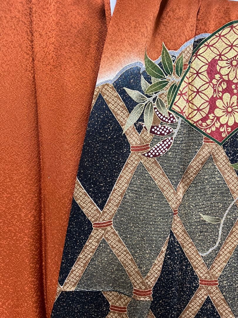 振袖　成人式　藤文様　美品　長襦袢セット