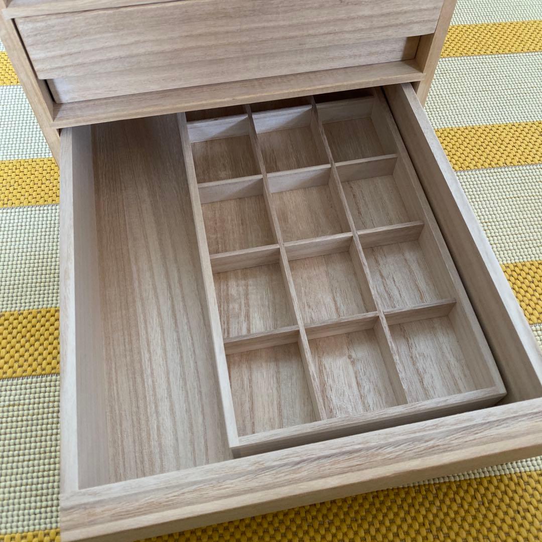 増田桐箱店 桐小物入れ アクセサリーケース、帯留め収納 日本製