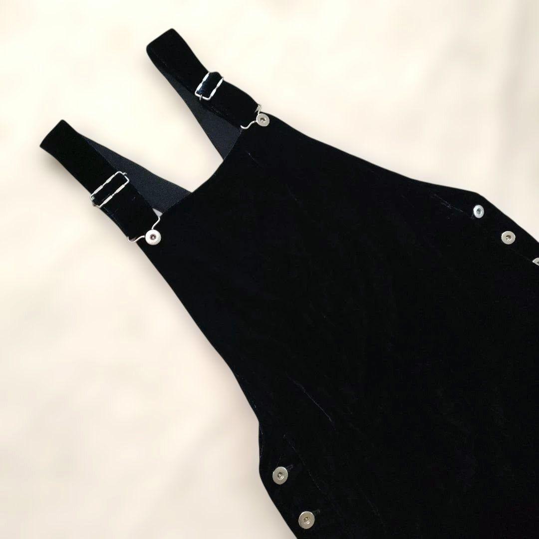 【美品】UNITED ARROWS ベルベットサロペット ネイビー38