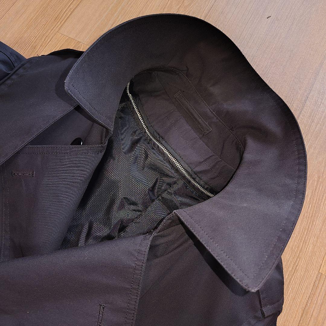 美品！42R 米軍 実物 U.S. NAVY ブラックトレンチコート　14228