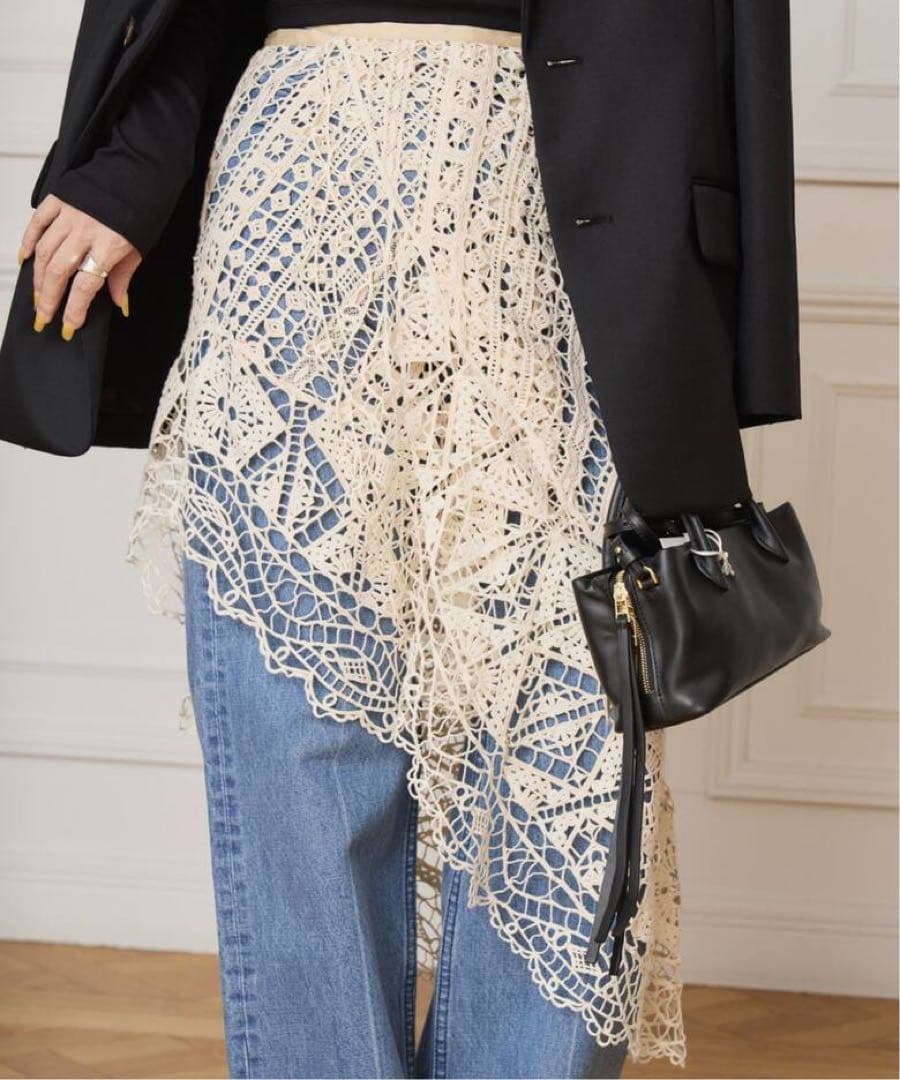 IENA LA Boucle アシンメトリー巻きスカート